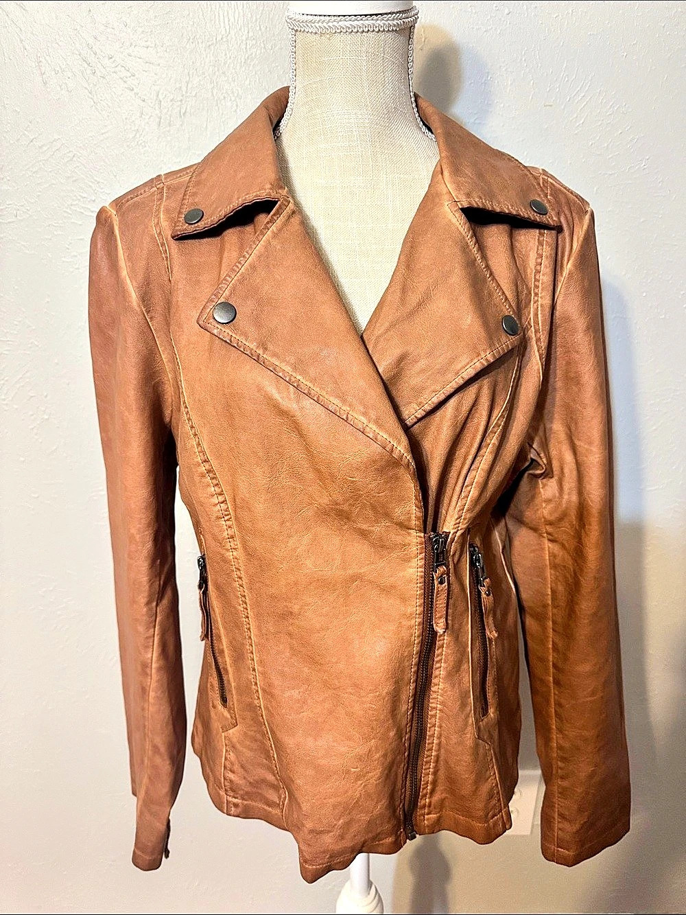 Max Studio Women's Brown Moto Jacket